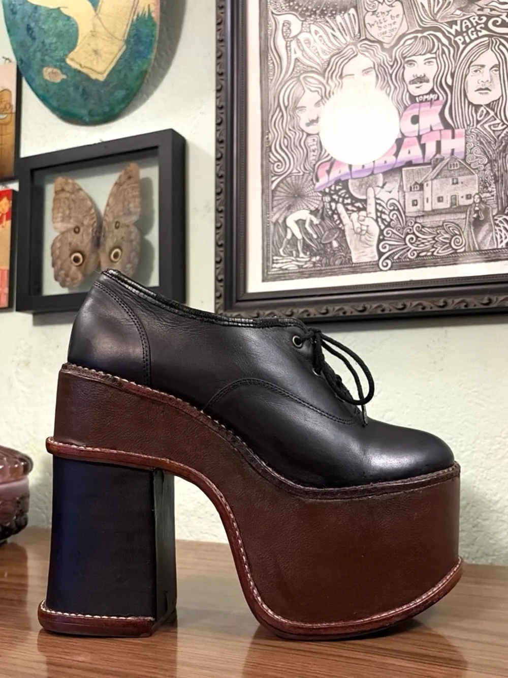 ⚡️RARE Vintage Jeffrey Campbell Handmade Havana Last Platform Oxfords⚡️